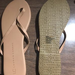 Brand new LC nude flip flops